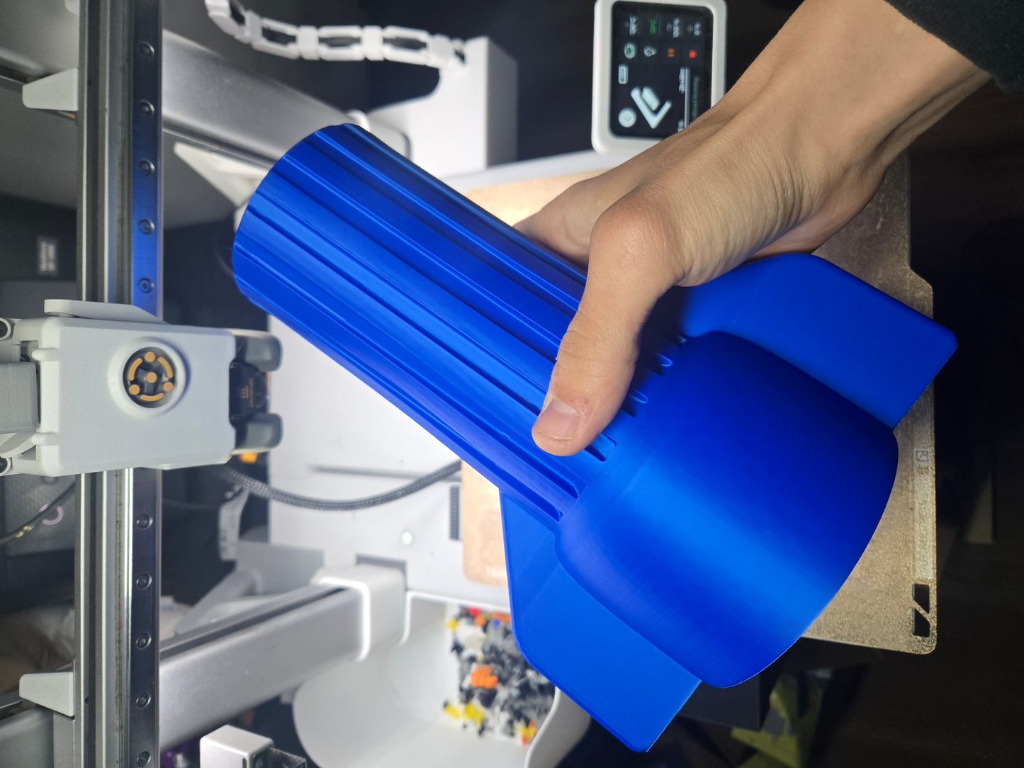Giant 3D Printed Blue Wirenut