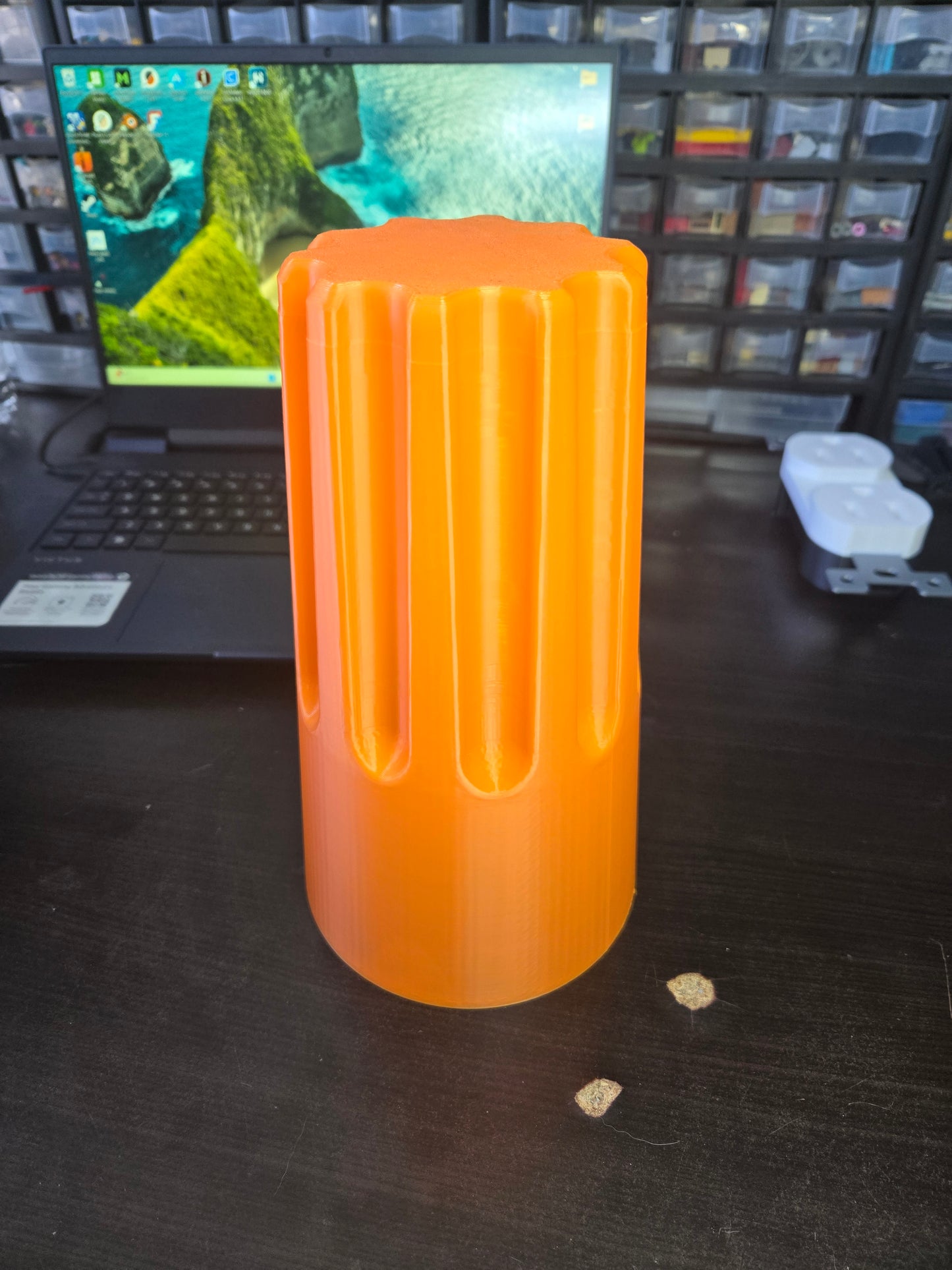 Giant 3D Printed Orange Wirenut